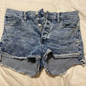 Express high rise shortie Jean shorts